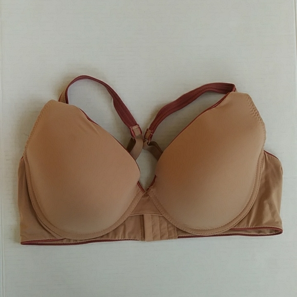 Anne Klein Underwire Convertible Bra 42D Tan Brown Pink Mauve - Picture 3 of 16